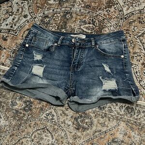 Distressed Jean Shorts